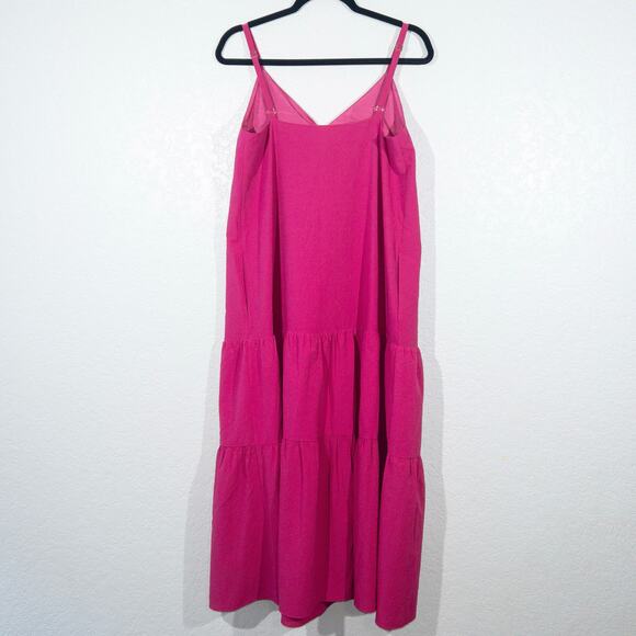 New Ted Baker Deep Pink Luann Button Through Cami Dress Size 8 - Picture 8 of 9